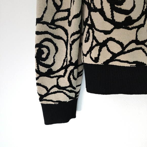 St. John Rose Wool Zip Up Cardigan Sweater - Picture 5 of 7